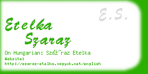 etelka szaraz business card